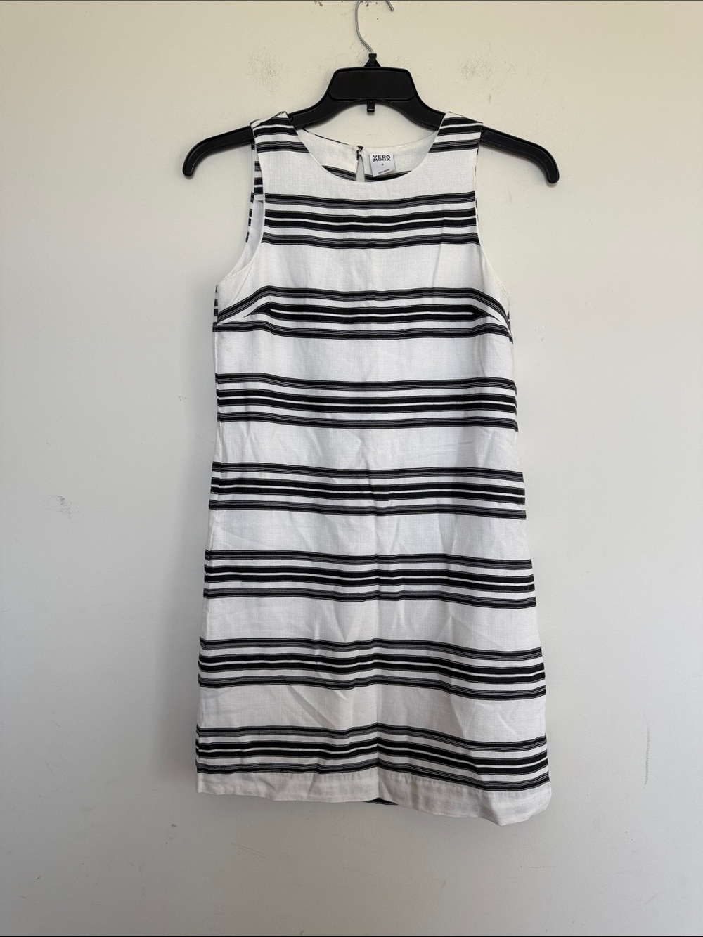 Vero Moda White Mini Dress with Black Stripes